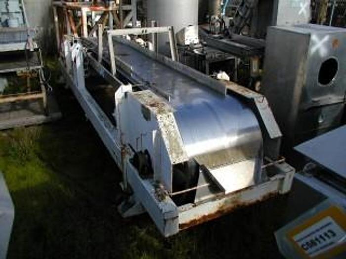 Used Conveyor, Belt, 24" X 12', S/st, Dewatering, Cheese Curds, #Z401040