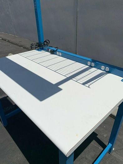 Used Bench Depot 30" x 48" x 34" Workbenches w/ Single Rack Shelf and Overhead Light