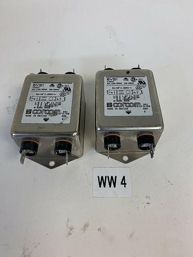 Used CORCOM 6VS1 6A 120/250 V 50-60HZ POWER LINE FILTER (LOT OF 2)