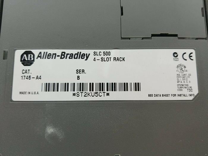 Used ALLEN-BRADLEY 1746-P1 SER.A, 1746-A4 SER B, 1746-OW16 SER C, 1746-ITB16 SER C