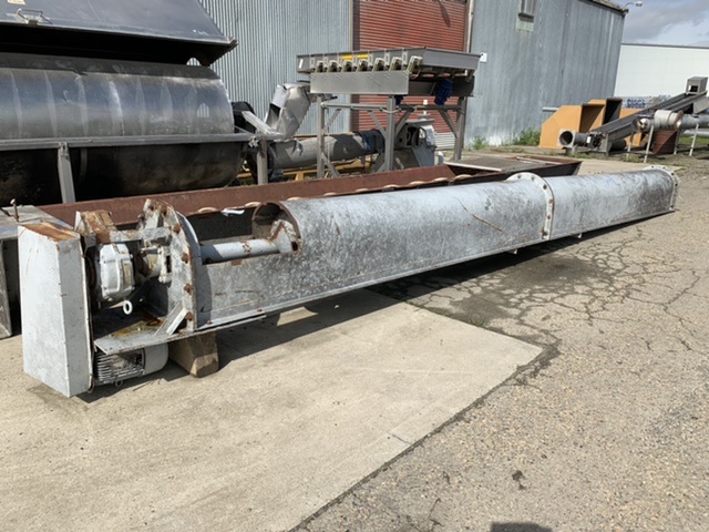 Mild Steel Auger Screw 24' Long x 18" Diameter Conveyor