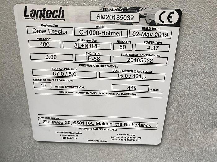 Gebruikt 2019 Lantech case erector C-1000-Hotmelt