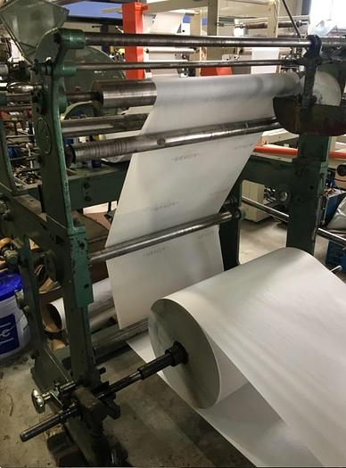 Used Fischer & Krecke – flat and satchel paper bag making machine with 2 col. flexo