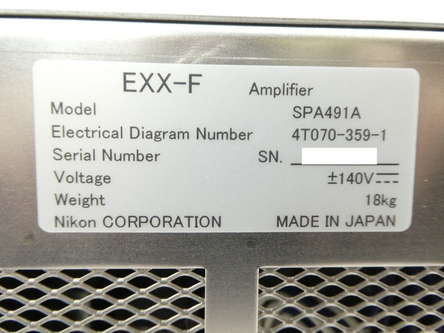 Used Nikon 4T070-359-1 EXX-F Amplifier SPA491A 4S013-944 NSR-S620D Working Spare