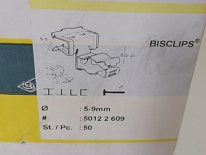 25 Stück Trägerklammern, Bisclips FC9 ICC26, Walraven neuwertig