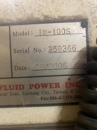 Used 2006 Sunrise IW100S Hydraulic Ironworker