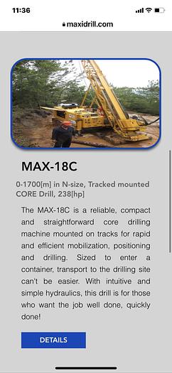 Used 2010 Maxidrill Canada Max-18