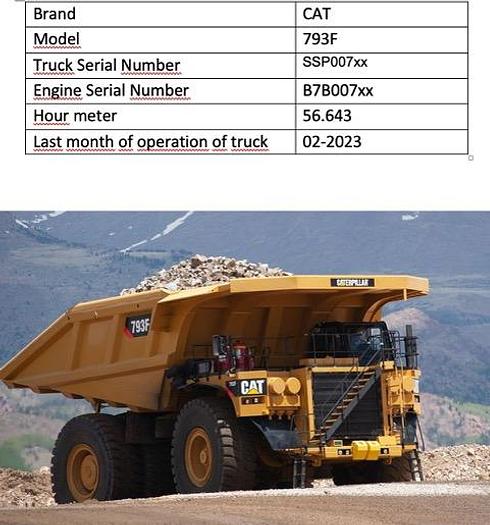 Used 2013 Caterpillar 793 Haul Trucks (Cat Haul Rock Trucks) HB23154 793