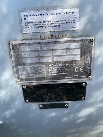 Used ABC Ventilation Systems VADS-48F30-31-A150