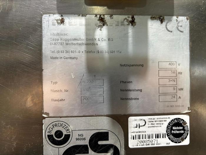 Used 2001 Multivac R 230