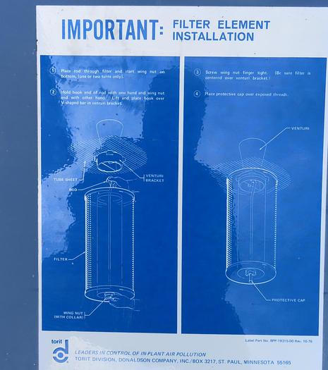 Used DONALDSON TORIT TD-650 PULSE JET DUST COLLECTOR - 5 HP