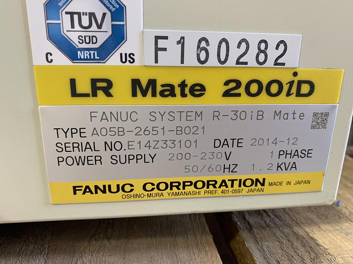 Used FANUC LR MATE 200iD/7H 5 AXIS CNC ROBOT WITH LR MATE R30iB CONTROLLER