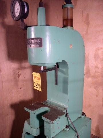Used 1 Ton Air-Hydraulic Model C-100 Pneumatic Press; 12" DLO