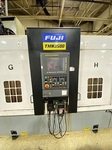 Used FUJI TNW 3500 TR TWIN SPINDLE TWIN TURRET CNC LATHES WITH GANTRY