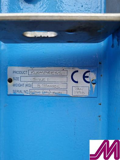 Used 1998 Simon Hartley Klampress Sludge Thickening & Dewatering Belt Press Size 1