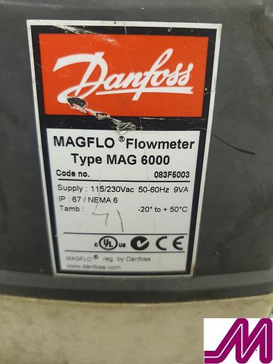 Used Danfoss Magflow MAG 6000 Flow Meter with Mag 1100 Food Head