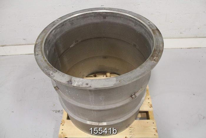 Used Black Clawson 24P Pressure Screen Basket, .062" Holes, With Detachable Support Ring #15541