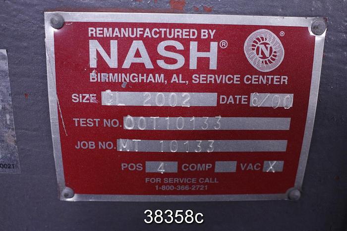 Refurbished Nash CL2002 Vacuum Pump, Iron #38358