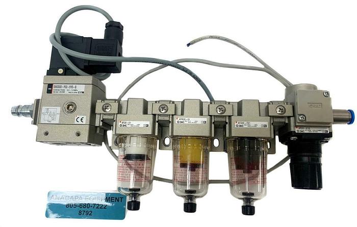 Used SMC EAV2000-F02-5Y0-Q Start Valve, AF20-01, AFM20-01, AFD20-F01 Modules (8792)W