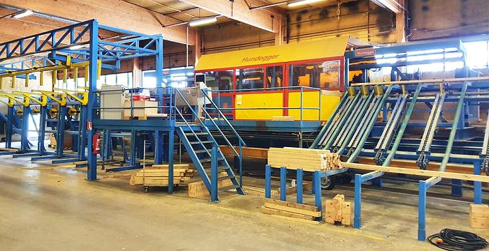 Used Hundegger K2-4 BHF joinery line  for log house production