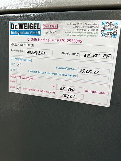 Gebraucht Schraubenkompressor ATLAS COPCO GA 15 FF