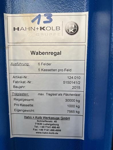 Gebraucht 2 Stück Lagerregal für Langmaterial und Stangen bis 6m HAHN & KOLB Wabenragal