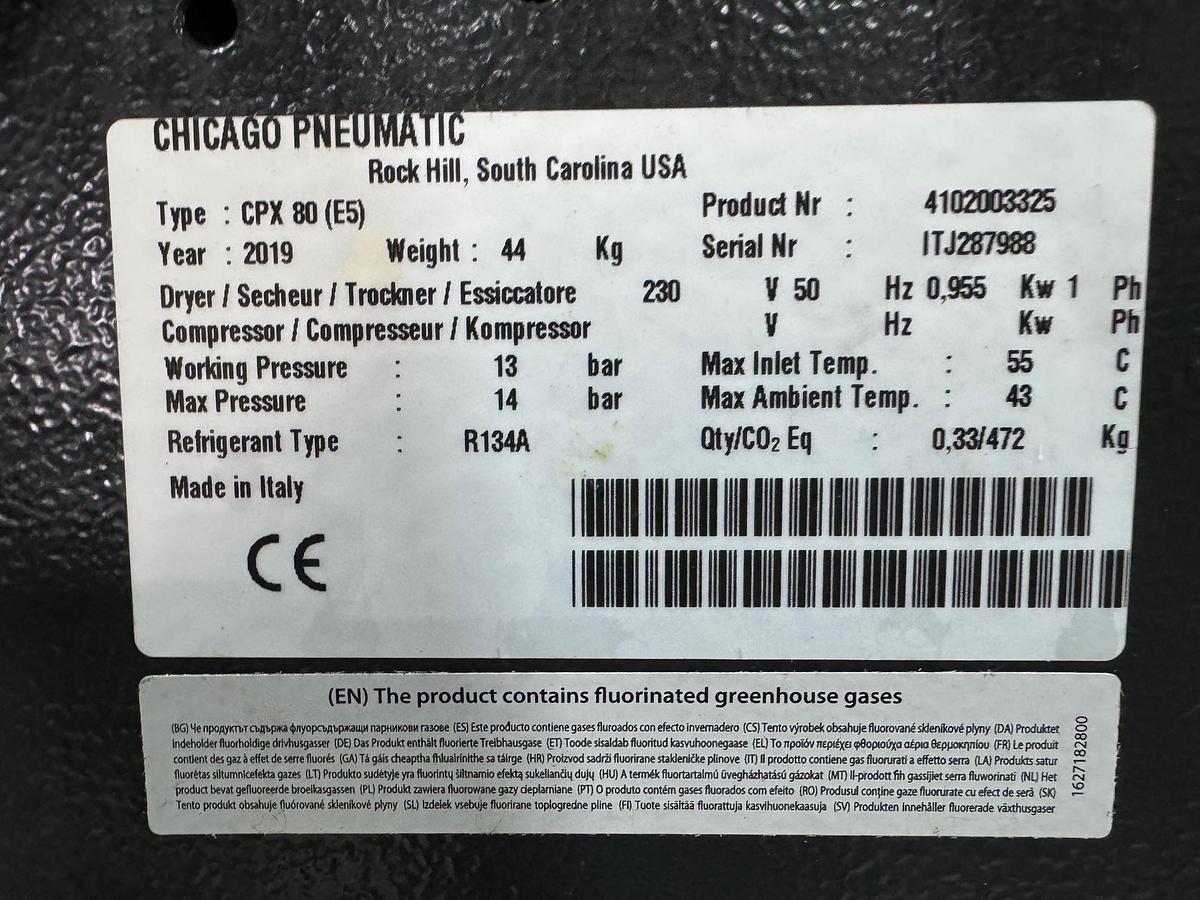 Gebraucht Schraubenkompressor  CHICAGO PNEUMATIC CPA 10 mit Lufttrockner CPX 80