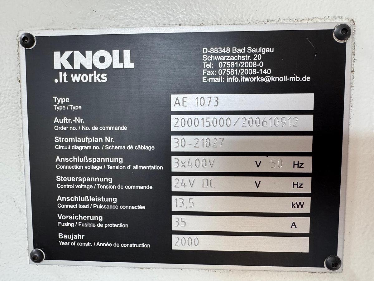 Gebraucht Kühlmittelanlage KNOLL VRF 250/1300 mit Hochdruckpumpe