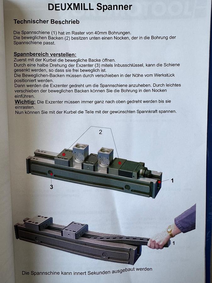 Gebraucht 3 Stück hydraulische Maschinenschraubstöcke DEUXMILL