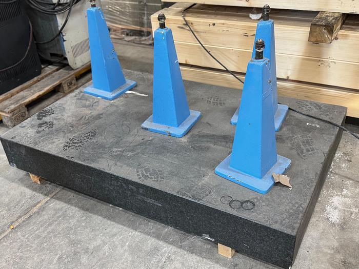 Gebraucht Granitplatte mit Gebrauchsspuren