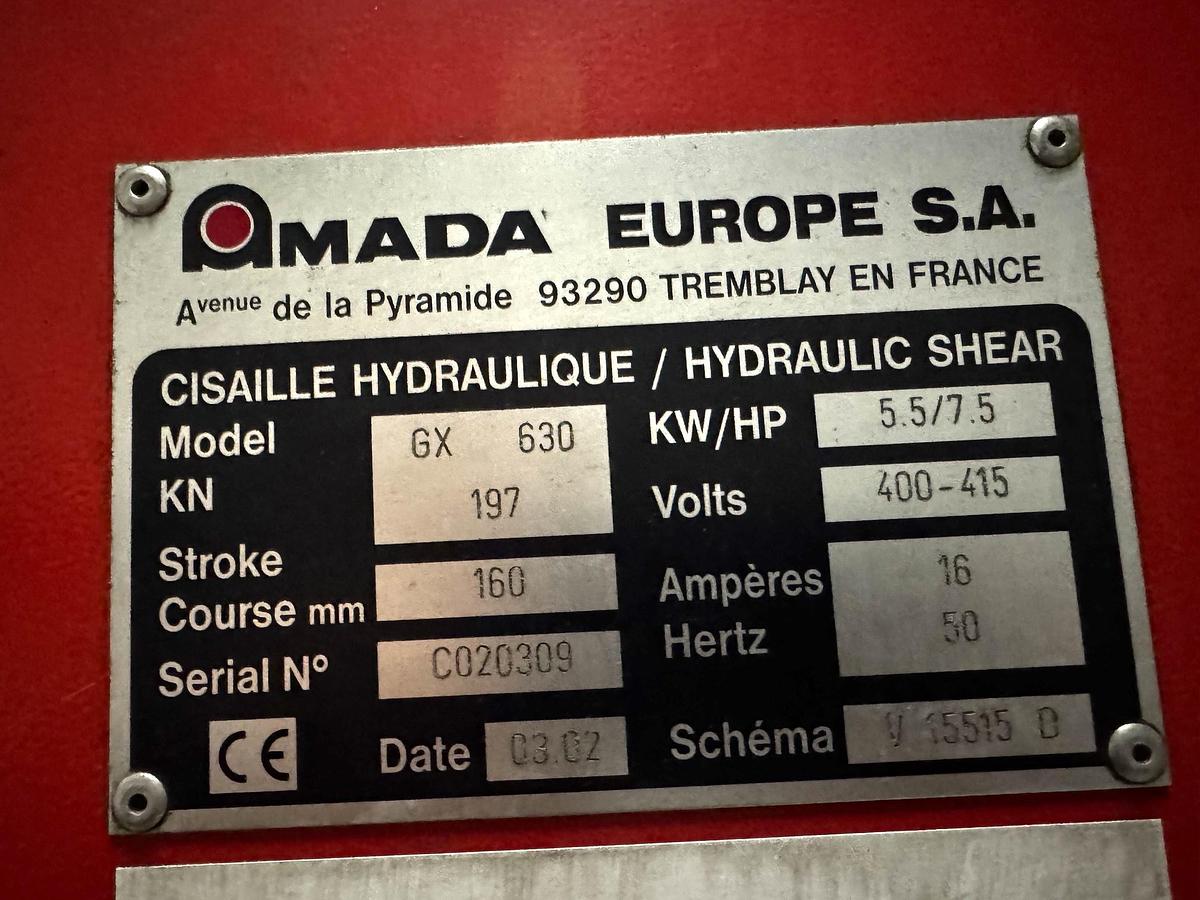 Gebraucht Hydraulische CNC-Tafelschere AMADA GX 630