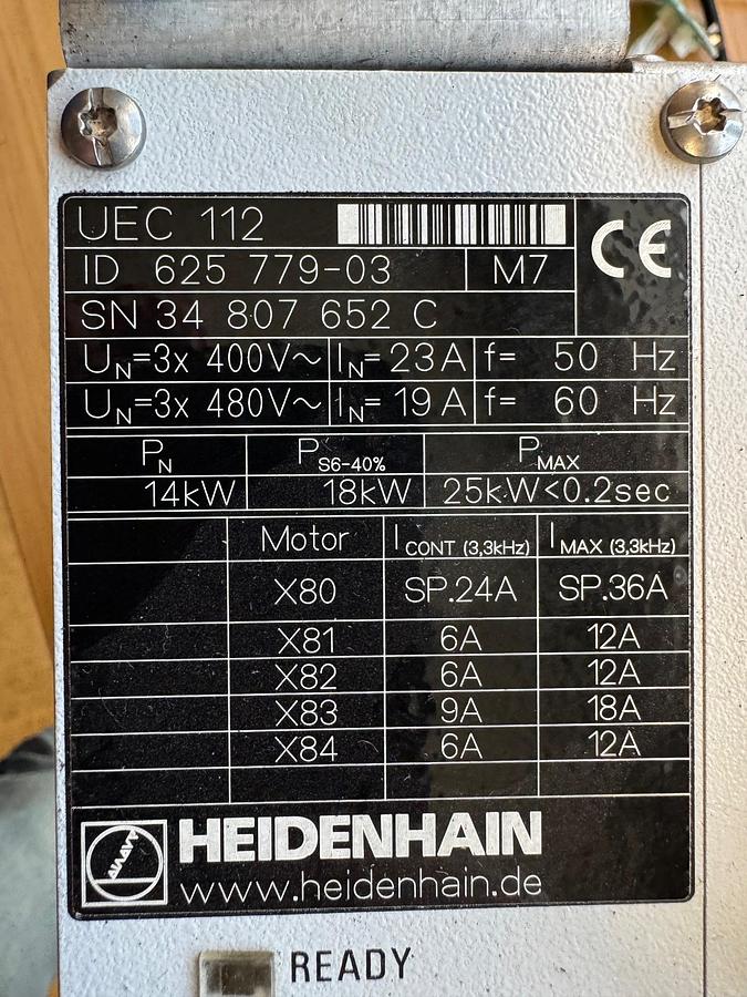 Gebraucht HEIDENHAIN UEC 112 ID 625 779-03