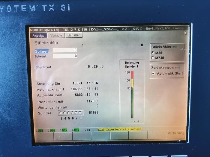 Gebraucht CNC Langdreher TRAUB TNL 12 K