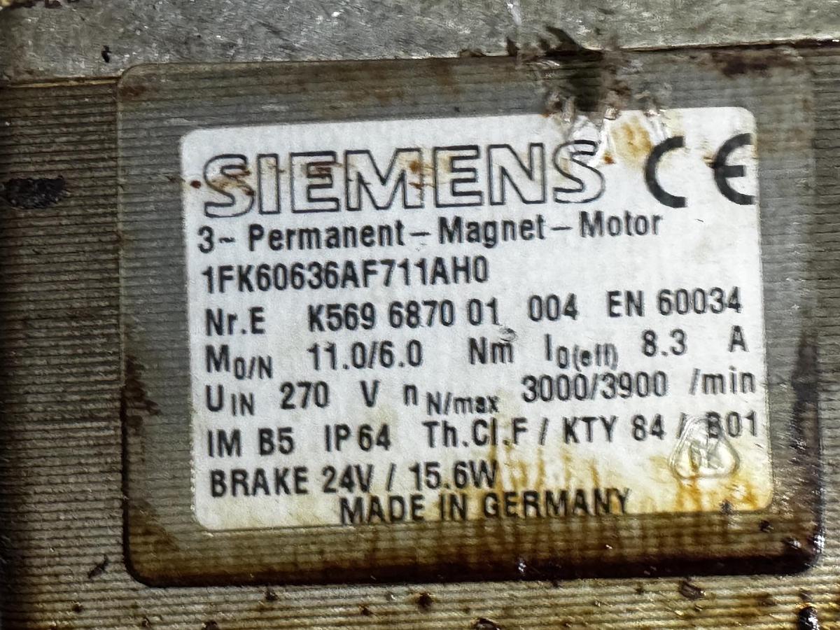 Gebraucht Servomotor Siemens 1FK6063-6AF71-1AH0