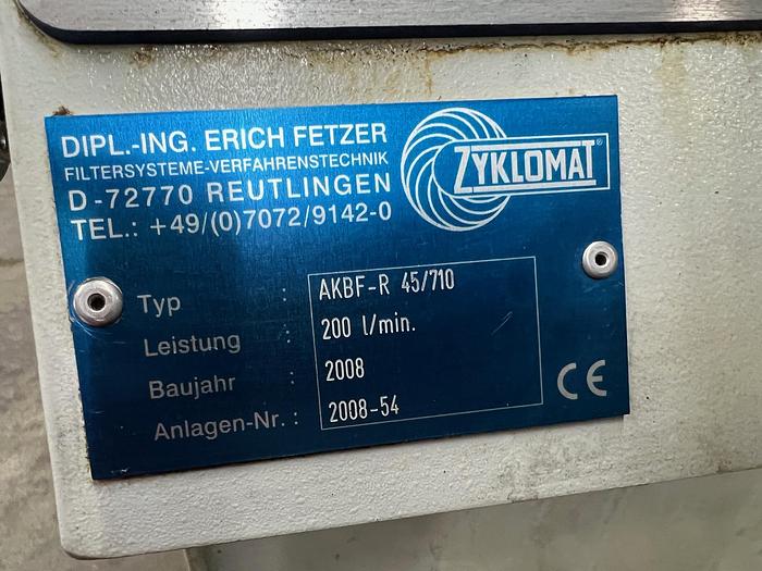 Gebraucht IKZ - Bandfilteranlage für CNC Maschinen ZYKLOMAT AKBF-R 45/710