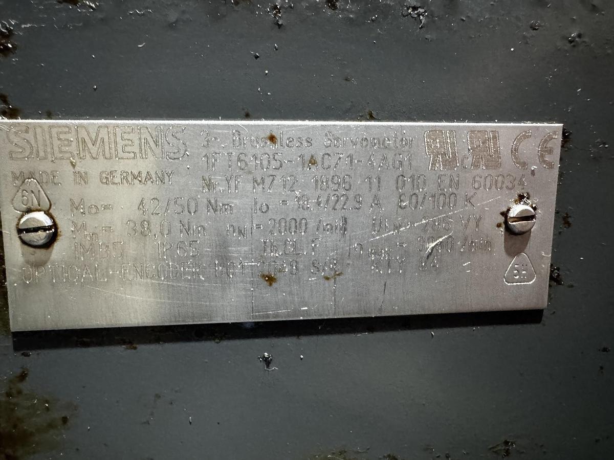 Gebraucht Siemens SIMOTICS 1FT6105-1AC71-4AG1 Dreiphasen-Synchron-Servomotor