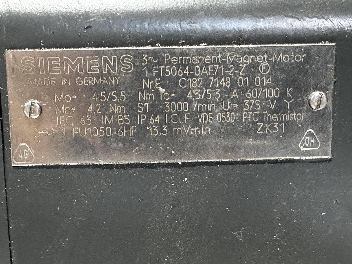 Gebraucht Servomotor Siemens 1FT5064-0AF71-2-Z
