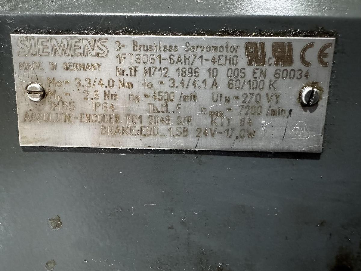 Gebraucht Siemens SIMOTICS 1FT6061-6AH71-4EH0 bürstenlosen Dreiphasen-Synchron-Servomotor