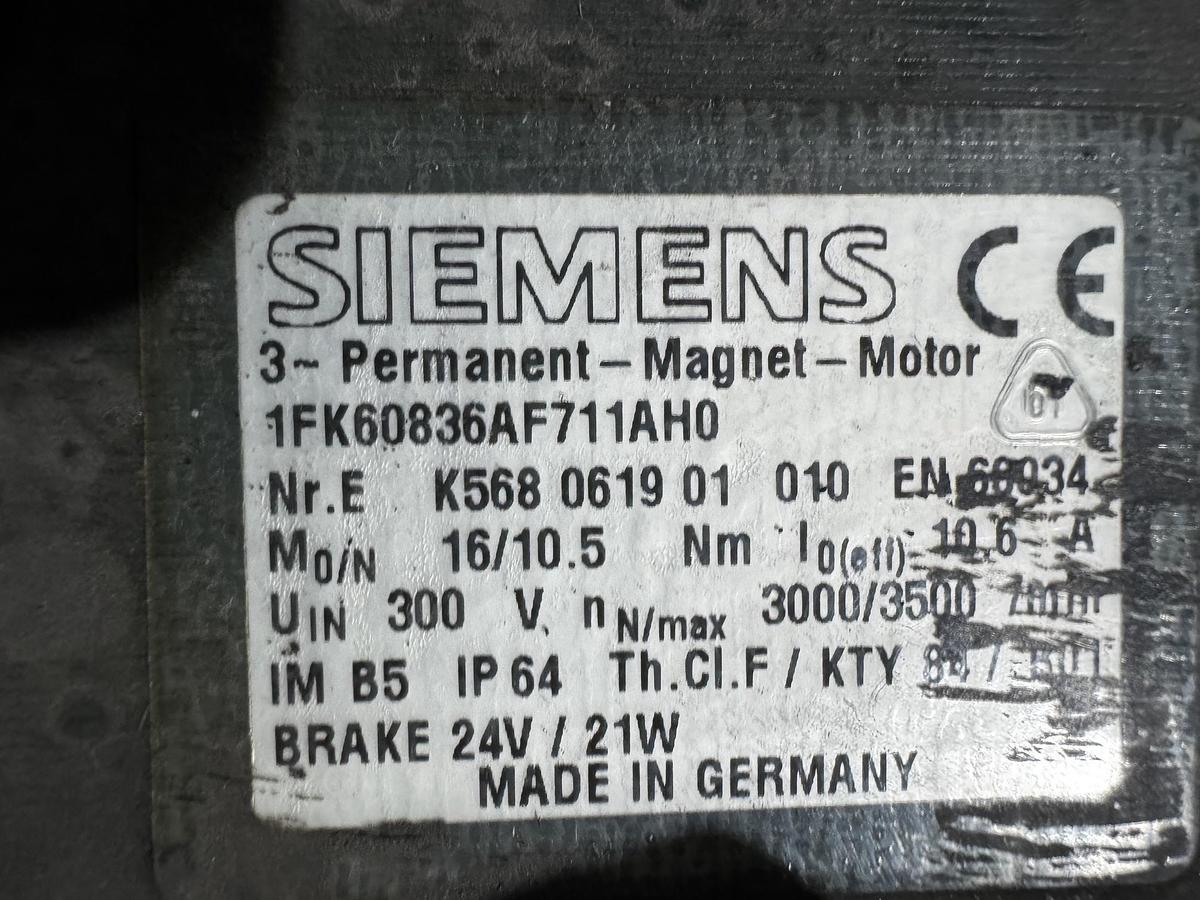 Gebraucht Servomotor SIEMENS 1FK6083-6AF71-1AH0