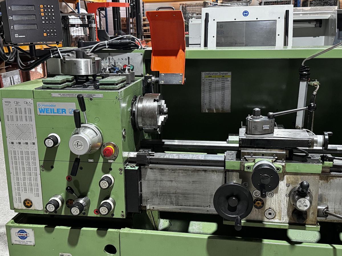 Gebraucht WEILER COMMODOR Drehmaschine – Bj. 1992 – TOP Originalzustand – Digitalanzeige – 7,5 kW