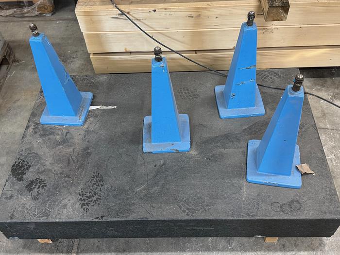 Gebraucht Granitplatte mit Gebrauchsspuren