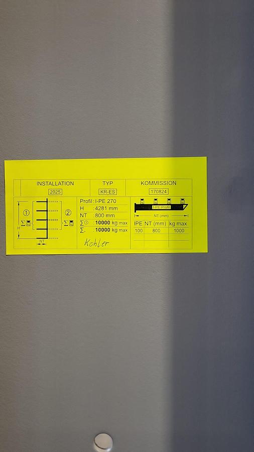 Gebraucht Freiträgerregal / Kragarmregal – Schwerlast – Baujahr 2024