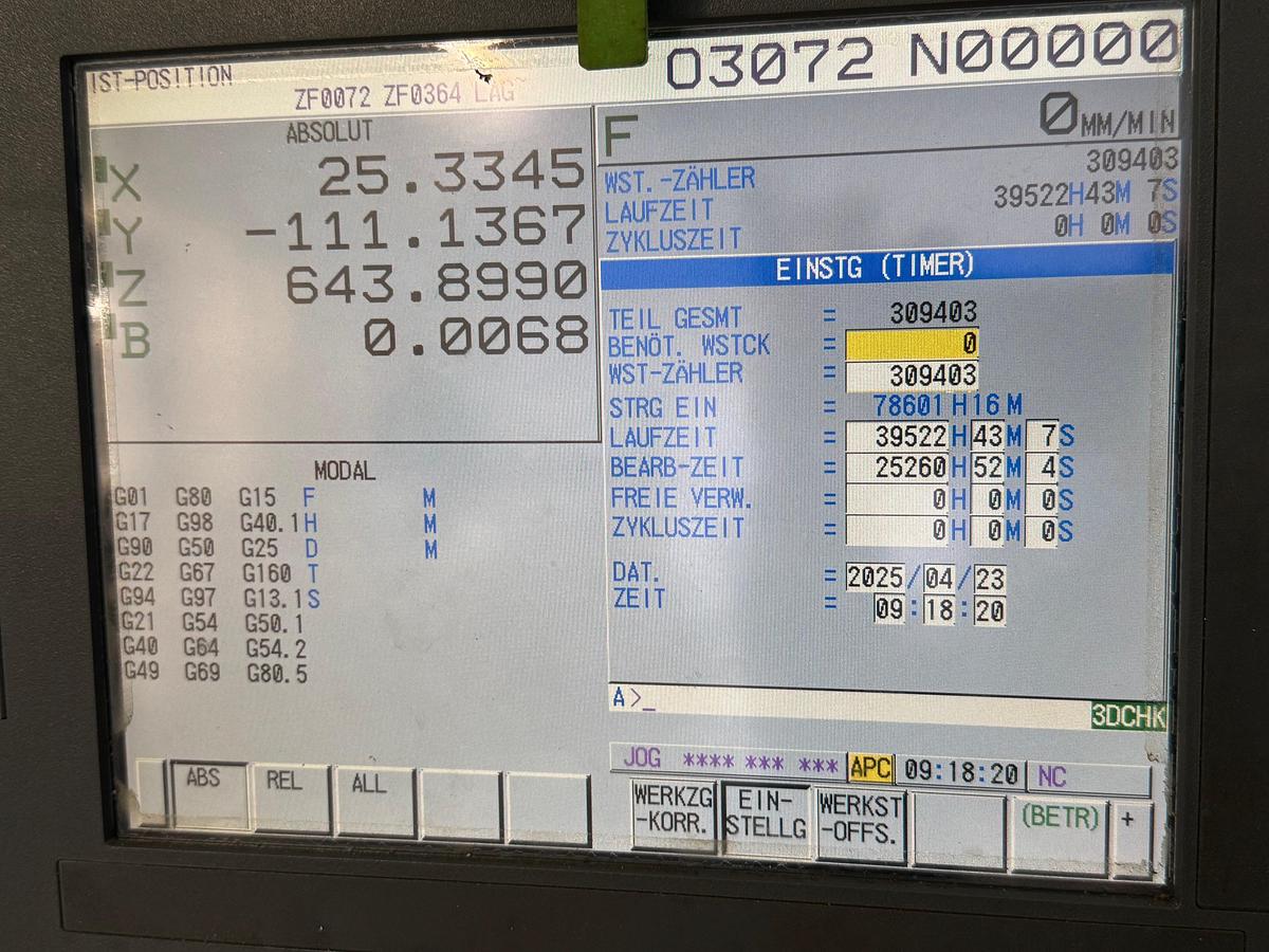 Gebraucht Bearbeitungszentrum Horizontal MAKINO A51 NX