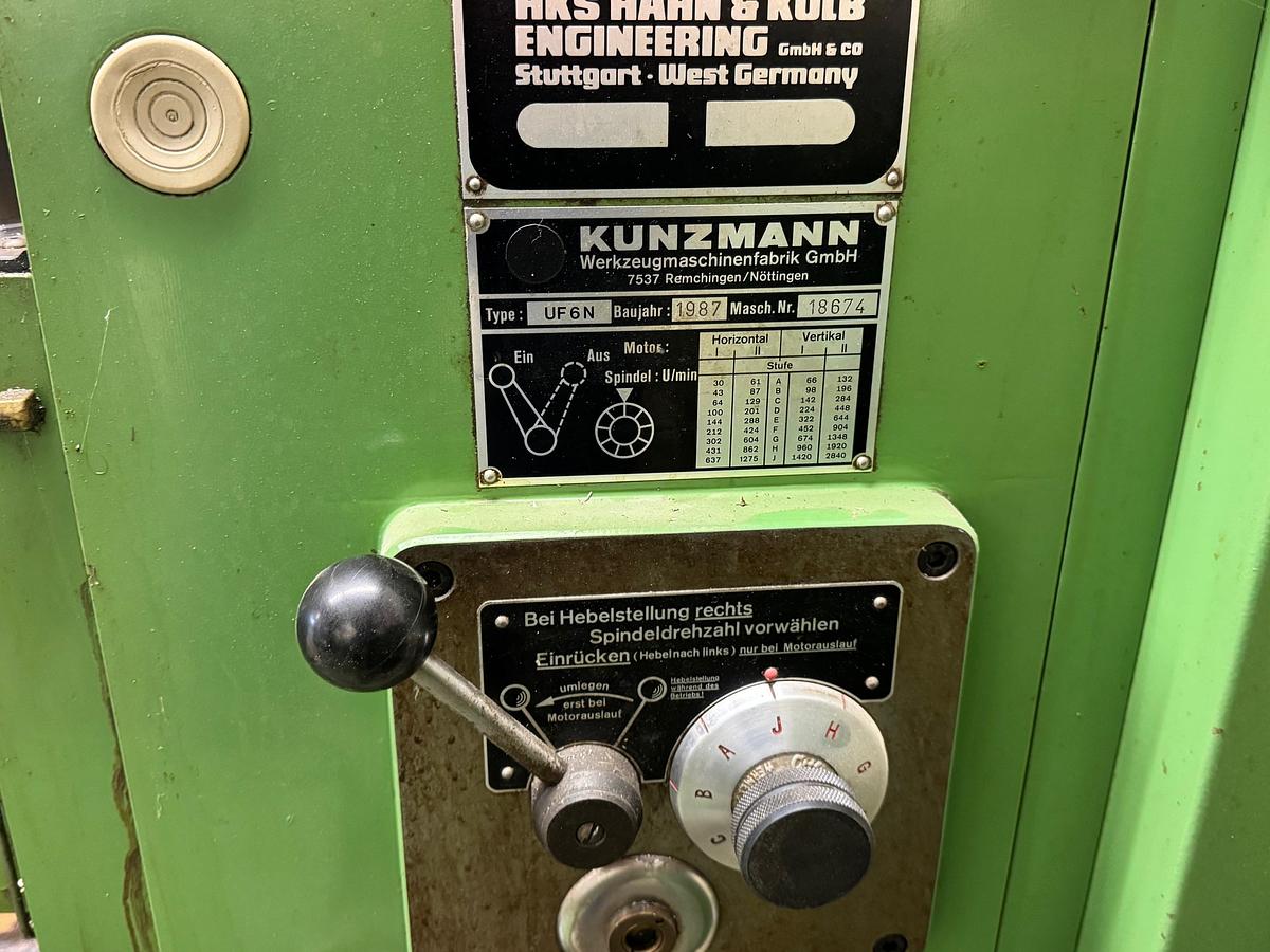 Gebraucht Universal-Fräsmaschine (konventionell) KUNZMANN UF 6 N  