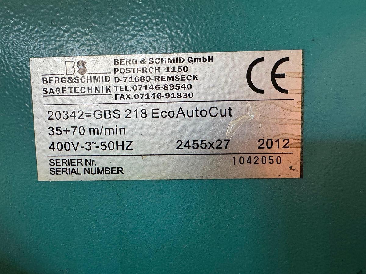 Gebraucht Gehrungs-Bandsäge / Metallbandsäge BERG & SCHMID GBS-218 Eco