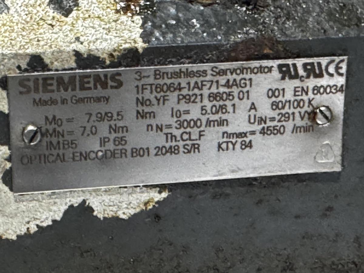 Gebraucht Servomotor Siemens 1FT6064-1AF71-4AG1