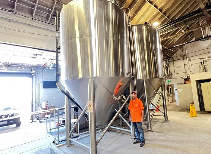 Used Tank, 3,100 Gallon, S/st, Jkt, 100 BBL Fermenting Tank, JVNW #C744694