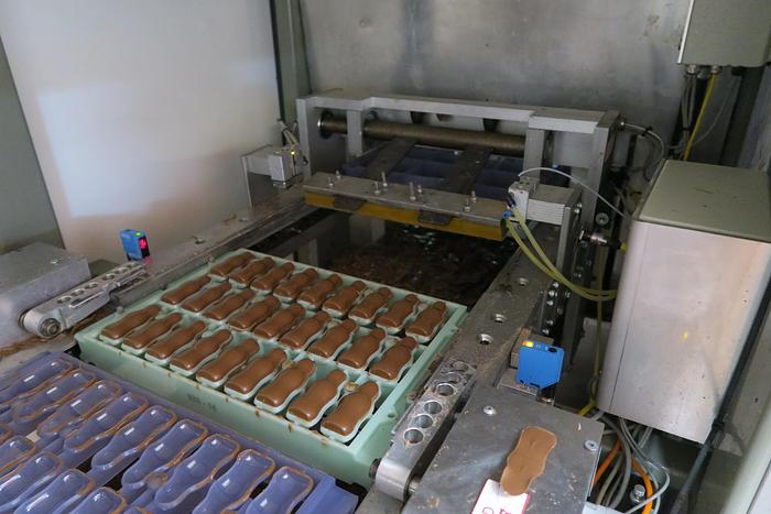 Used Aasted Frozen Cone Chocolate Moulding Line