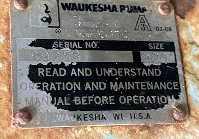 Used Waukesha Positive Displacement Pump Model 220