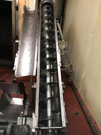 Used AUGER CONVEYOR 10' LONG X 9" DIAM. STAINLESS STEEL only @ AMERICA'S STEAM KETTLE HEADQUARTERS ! (#617C)